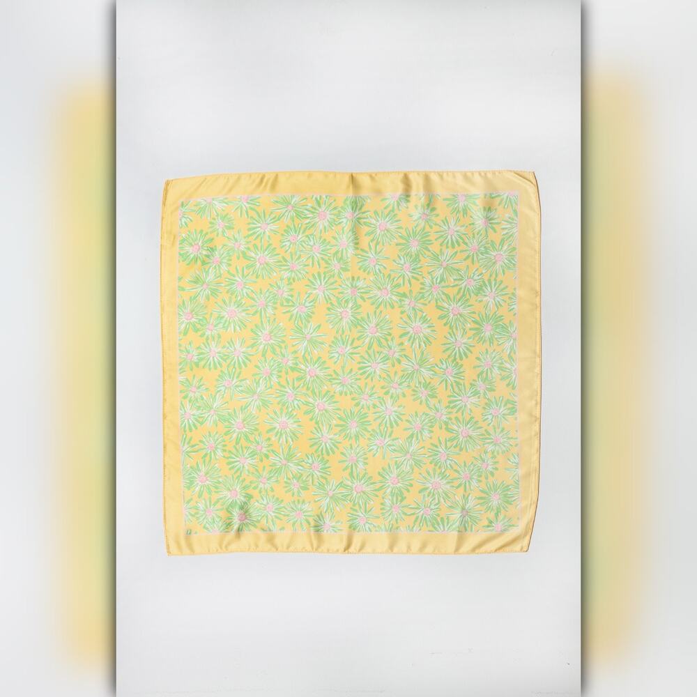 A218-I • Sunny Bloom Silky Bandana Scarf - Picture 3 of 4